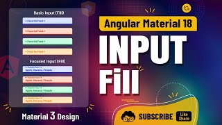 Angular 18 Stylish Input (Fill) in Angular Material tutorial | Material 3 Design
