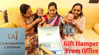 New Year Taj Gift Hamper From Office Sanvi Anvi Twins 4 Months Completed vlog -8  #video #2023 #vlog