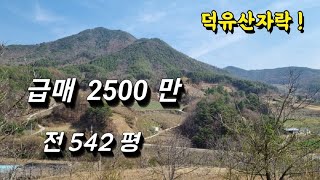 3157번) 급매 2500 만원 거창땅 전 542평 고제면 거창토지 매매. 땅선생 함양토지 함양땅