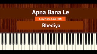 How To Play "Apna Bana Le" (Easy) from Bhediya | Bollypiano Tutorial