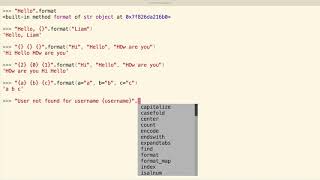 The Python String .format() Method