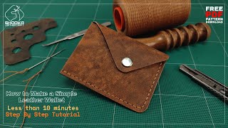 Make a Leather Wrap Wallet (FREE PATTERN) | Step-by-Step DIY Tutorial