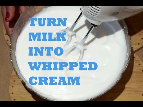 How to Turn Milk Into Whipped Cream - LOW FAT (1% Fat Milk) How to Turn Milk Into Whipped Cream - LOW FAT (1% Fat Milk)