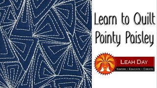 New Paisley Quilting Pattern - Let's Free Motion Quilt Pointy Paisley!