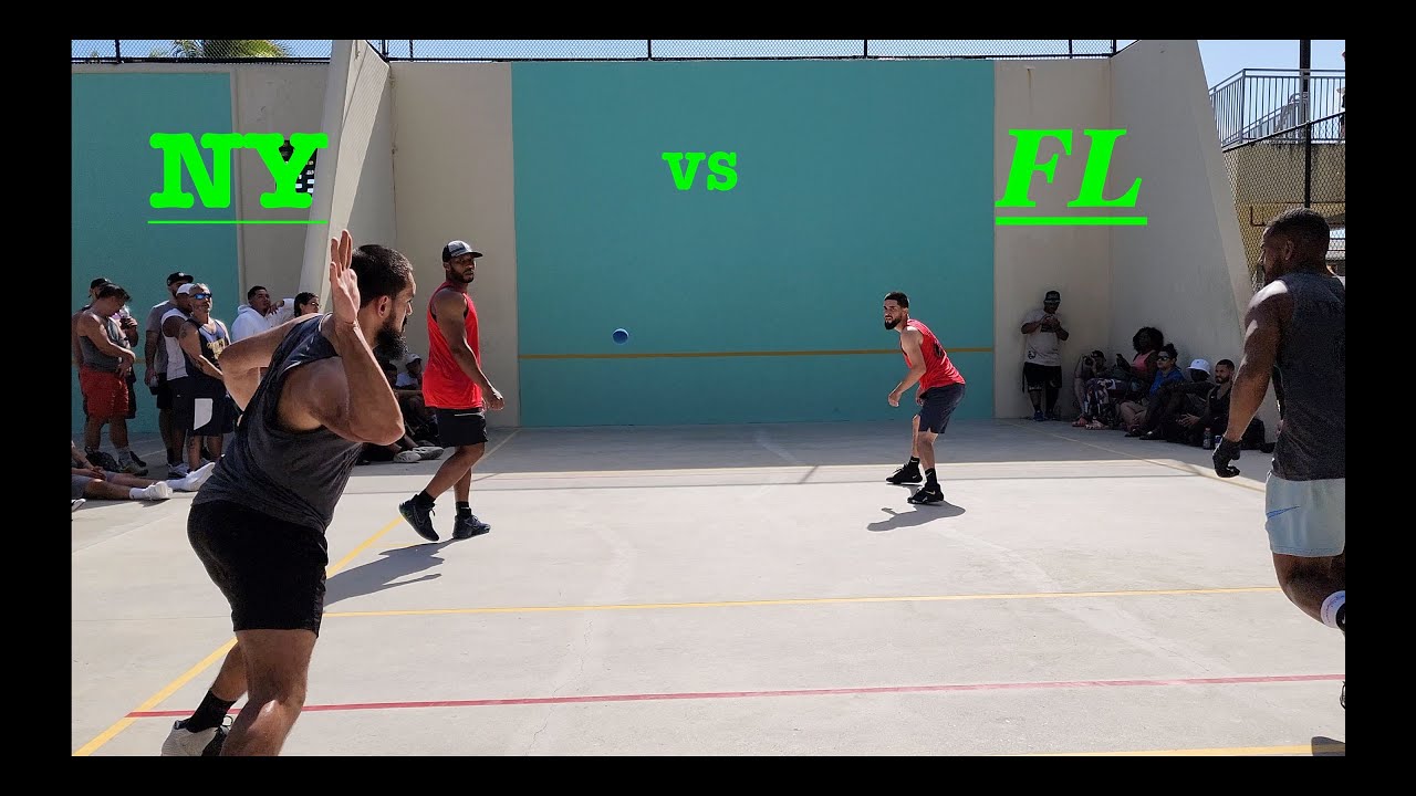 1 Wall Handball (Dboy/Tyshawn Vs Kevin/Matt) Hollywood Beach Paddle ...