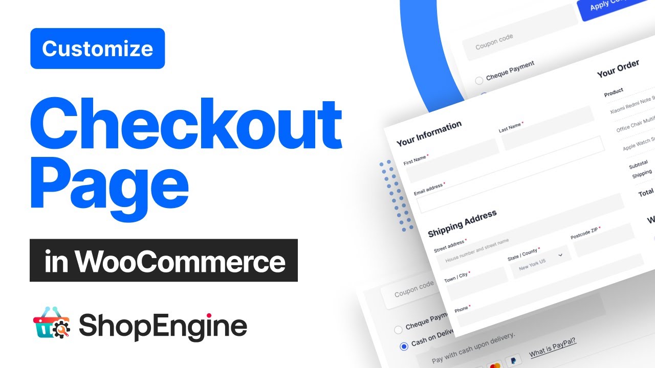 How To Customize WooCommerce Checkout Page Using ShopEngine - YouTube