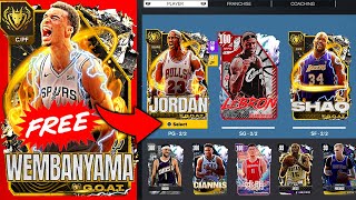 I Used FREE GOAT Victor Wembanyama from 2K with ALL 99 Stats to Build the Best Team NBA 2K24 MyTeam