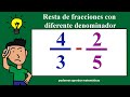 Resta de fracciones al instante - Resta de fracciones con diferente denominador