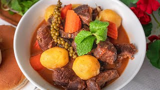 Món BÒ HẦM đơn giản dễ nấu này ăn còn dễ ghiền hơn cả BÒ KHO nè các bạn | Pepper Beef Stew Recipe