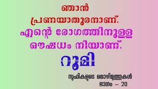 ഞാൻ പ്രണയാതുരനാണ് I Sufi Motivational Quotes in Malayalam| Moulana Rumi| Imam Gazzali| Alif Ahad