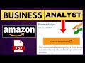 Amazon Business Analyst Assessment Answers | Business Analyst Interview Questions | Amazon India