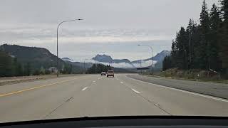 Snoqualmie Pass drive through on Hwy I-90. Spectacular view.