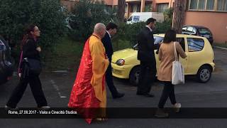 Cinecittà: l'Abate Shi Yanfan visita a Roma gli Studios