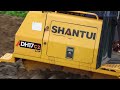 អាប៊ុលរុញខ្សាច់ strong modern bulldozer skills operator pushing sand filling