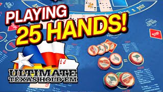She’s Playing 25 Hands of Ultimate Texas Hold em Poker  - What Happens? #holdem #poker