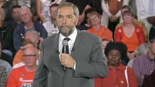 Tom Mulcair is asked how will he work in a minority parliament