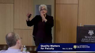 Online Symposium Quality Matters for Faculty