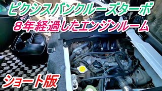 8年経過したピクシスバン クルーズターボのエンジンルーム　　Engine room of Pixis Van Cruise Turbo after 8 years　#shorts