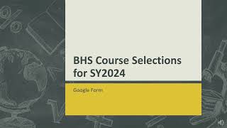 Bayside Course Requests Form SY2024