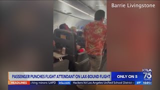 Airplane passenger headed to LAX assaults flight attendant