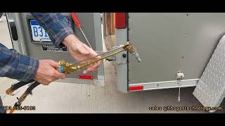 HHO GAS - Oxyhydrogen Controlled Focus Fire Flame - Trailer Door Repair 4/30/2022