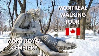 4K Walking Tour // Mont Royal Cemetery Montreal