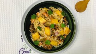 Yellow Peach Salad with Basmati Rice & How to Cook Basmati Rice E26     印度香米黄桃沙拉 - 包括如何煮印度香米