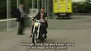 Hone Harawira police investigation after riding a motorbike without a helmet