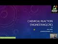 Chemical Reaction Engineering - An Overview - Syllabus and course structure