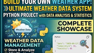 Python Weather Data Management & Analysis System | Complete Project Showcase 🌤️