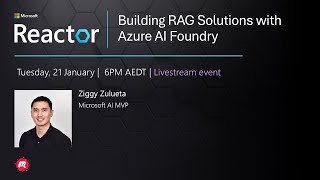 Building RAG Solutions with Azure AI Foundry