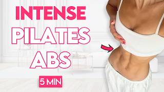 5 min Intense Deep Core & Abs Pilates (Belly Fat Burn) | 7 Day Results