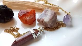 Raw Labradorite/Red Jasper/Sunstone and Crystal necklaces 💎