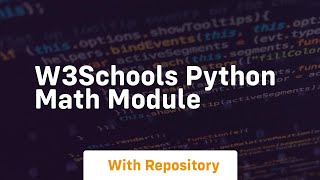 w3schools python math module