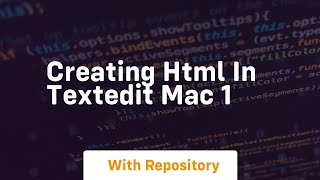 Creating html in textedit mac 1
