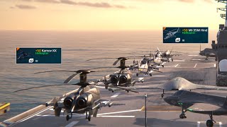 Challenge only use helicopters to attack - modern warships