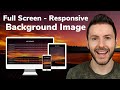 Responsive & Fixed Full Screen Background Image With Transparent Overlay Using HTML CSS