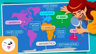 CONTINENTS and OCEANS for Kids | Compilation | How many continents and oceans are there?