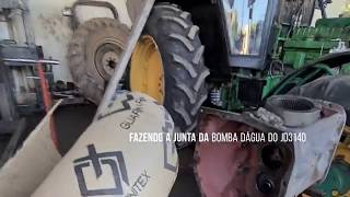 Fazendo uma junta para a bomba dágua do John Deere 3140 1987