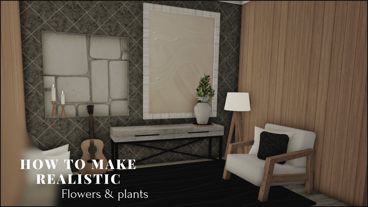 Bloxburg How To Make Realistic Flowers And Plants Youtube