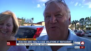 Roaches Amid Health Code Violations at Restaurant