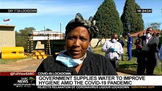 COVID-19 | Government supplies water to improve hygiene amid coronavirus pandemic