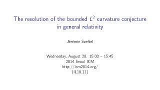 ICM2014 VideoSeries IL10.11: Jeremie Szeftel on Aug20Wed