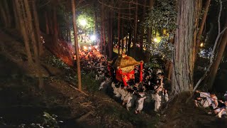 【急勾配を下山する神輿‼︎】令和6年　滋賀県大津市　日吉大社山王祭　午の神事　奥宮〜麓までの急勾配傾斜45°を駆け降りる神輿