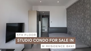 S1238168 - 15th Floor Studio Condo For Sale in M Residence BKK1