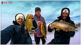 Ice Fishing a Reservoir That Hasn't Frozen Over in YEARS!