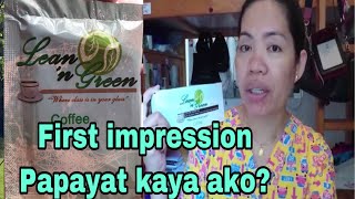 First Impression Lean ‘N Green Slimming Coffee |Yvettesvlog #Hongkong #OFW