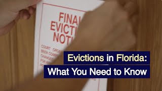 Evictions in Florida: What You Need to Know