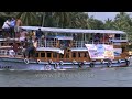 oarsmen in action during the champakulam boat race kerala