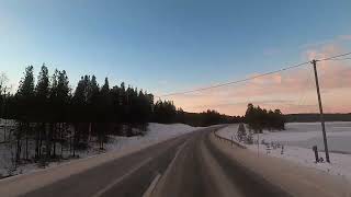 Finlande Route Ivalo vers Inari, Gopro / Finland Lapland Road Ivalo to Inari